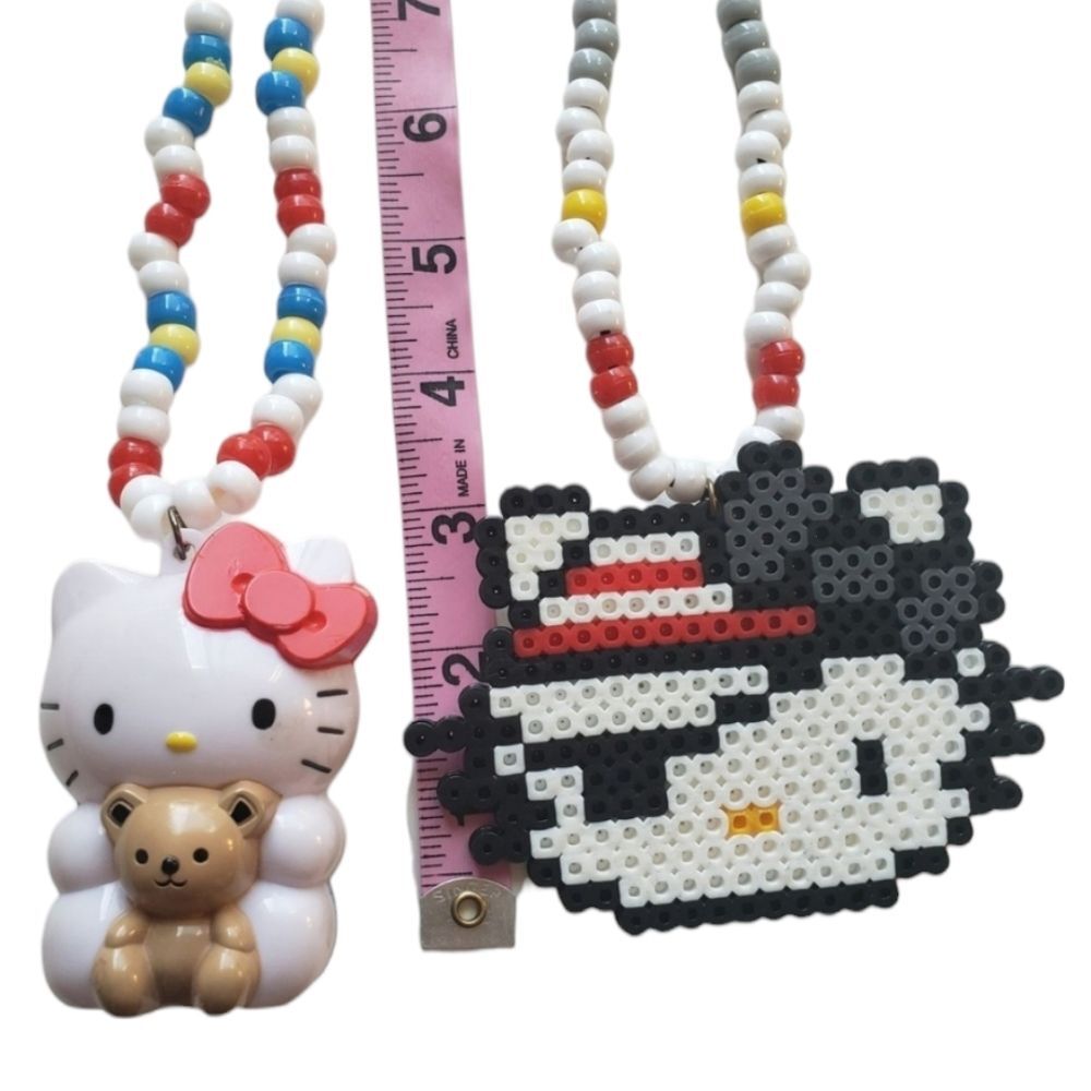 Pirate Kitty Pony/Perler (Kandi) Necklace Set ×2
